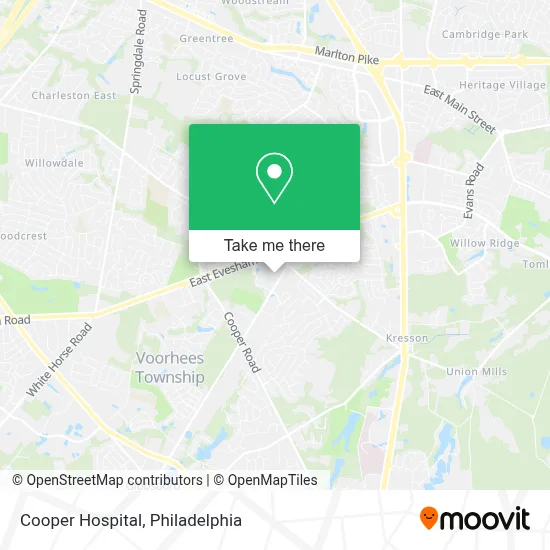 Cooper Hospital map