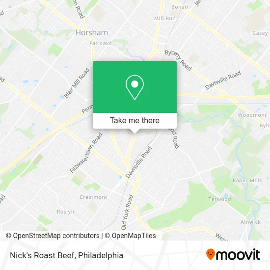 Nick's Roast Beef map