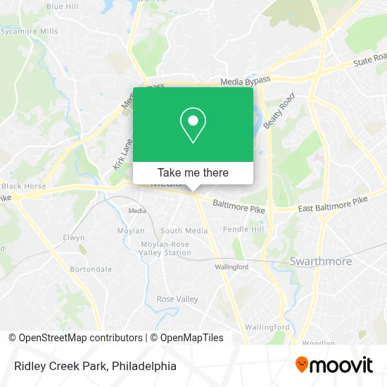 Ridley Creek Park map