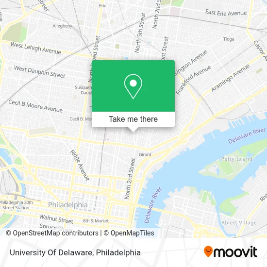 University Of Delaware map