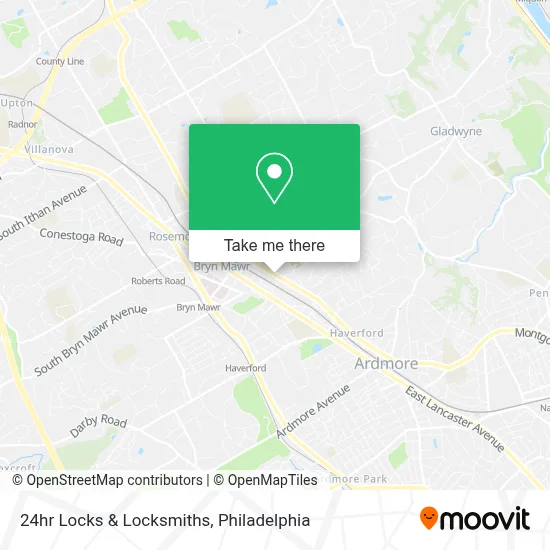 24hr Locks & Locksmiths map