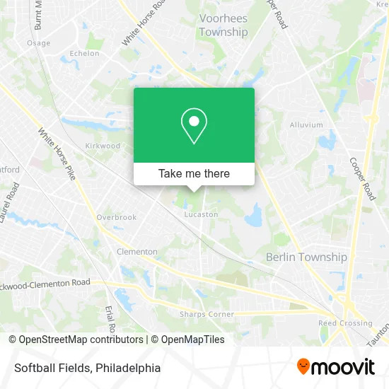 Softball Fields map