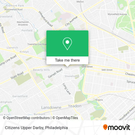 Citizens Upper Darby map