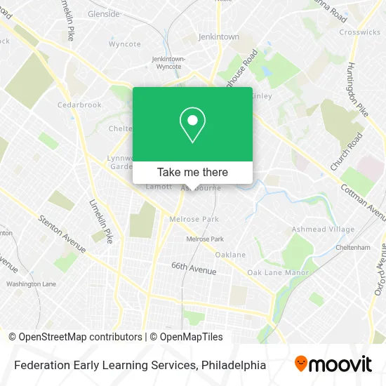 Federation Early Learning Services map