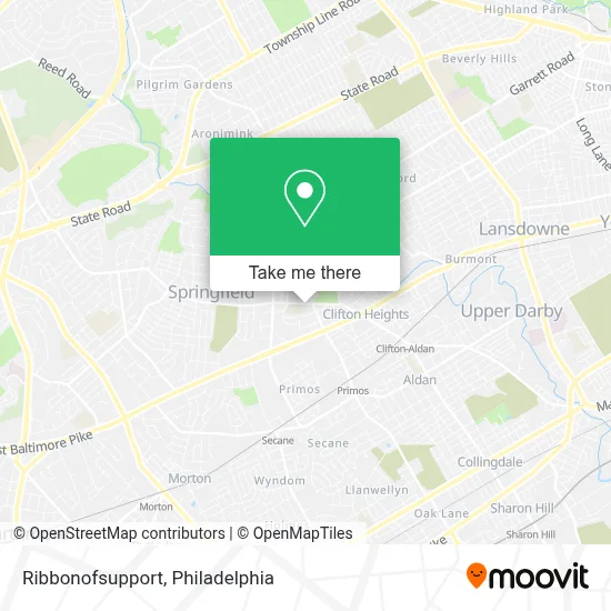 Ribbonofsupport map