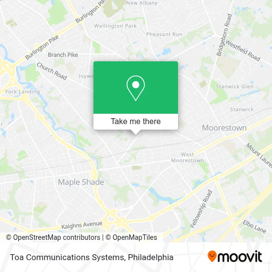 Toa Communications Systems map