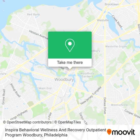 Inspira Behavioral Wellness And Recovery Outpatient Program Woodbury map