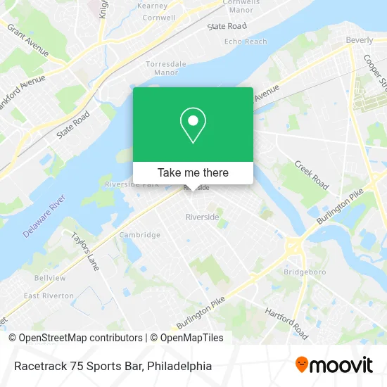 Racetrack 75 Sports Bar map