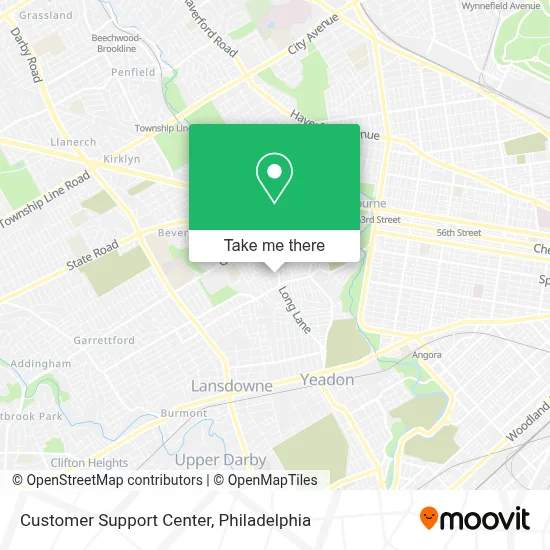 Customer Support Center map