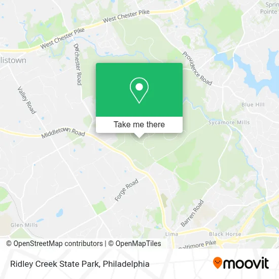 Ridley Creek State Park map