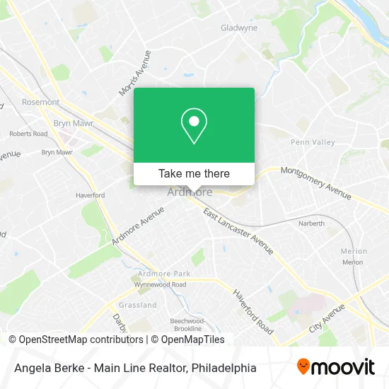 Angela Berke - Main Line Realtor map
