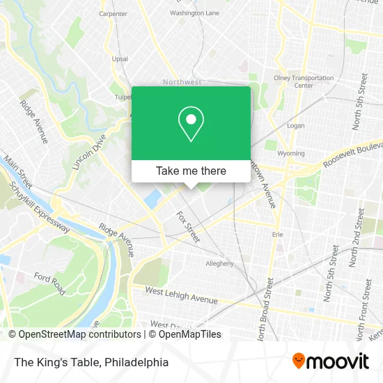 The King's Table map