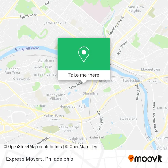 Express Movers map