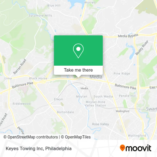 Keyes Towing Inc map
