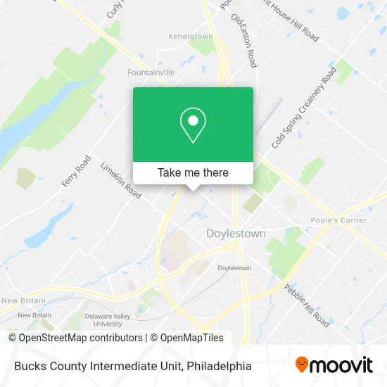 Bucks County Intermediate Unit map