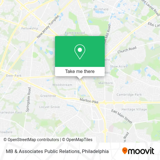 MB & Associates Public Relations map