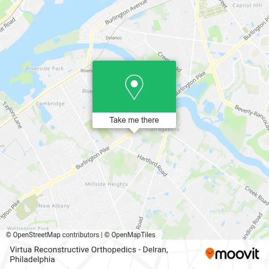 Virtua Reconstructive Orthopedics - Delran map
