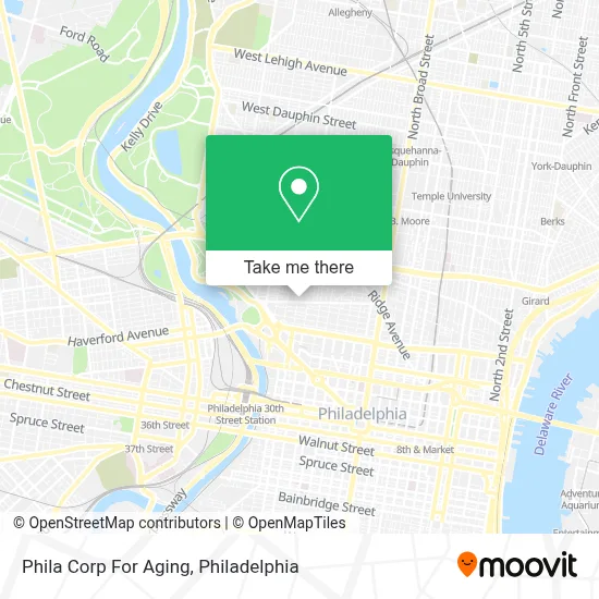 Phila Corp For Aging map