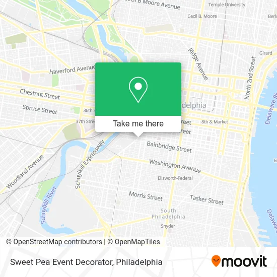 Sweet Pea Event Decorator map