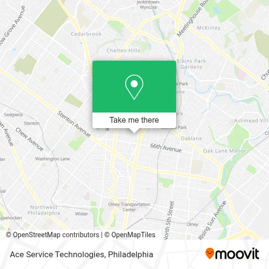 Ace Service Technologies map