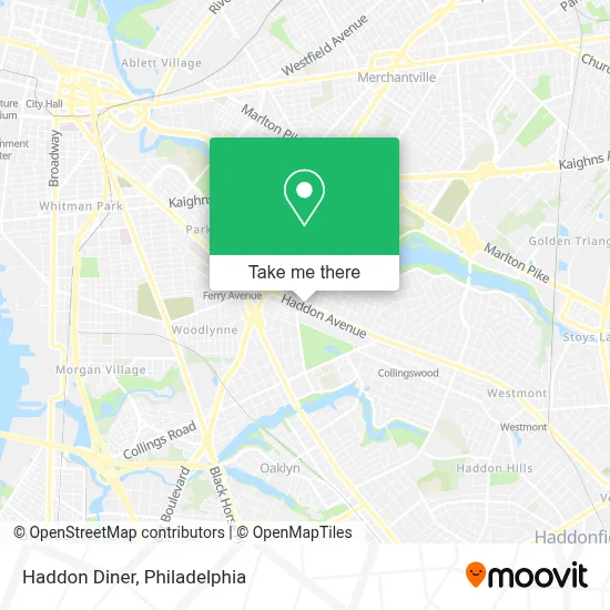 Haddon Diner map