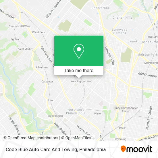 Code Blue Auto Care And Towing map