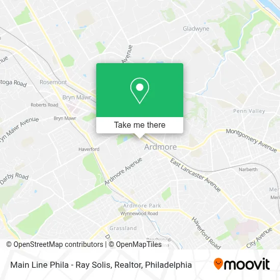 Main Line Phila - Ray Solis, Realtor map