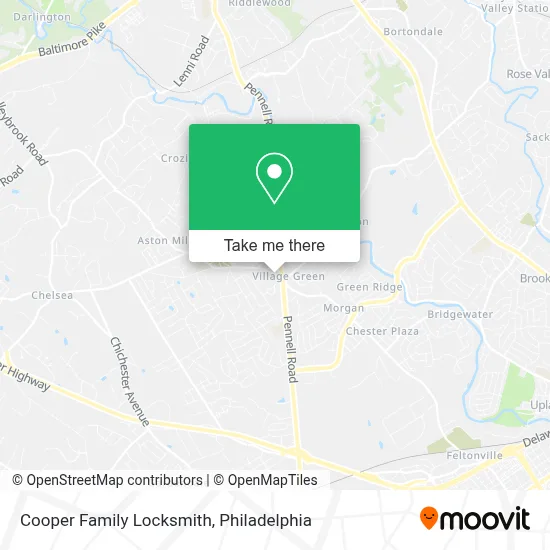 Cooper Family Locksmith map