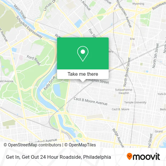 Get In, Get Out 24 Hour Roadside map