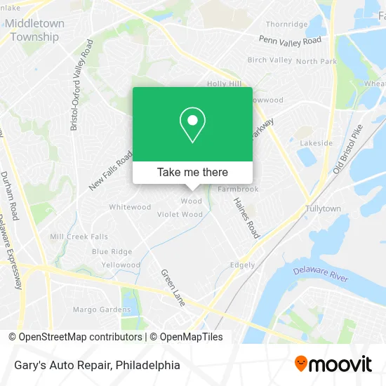 Gary's Auto Repair map