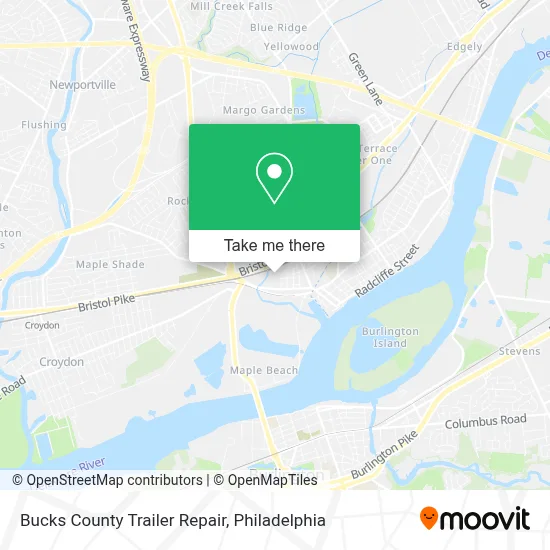 Bucks County Trailer Repair map