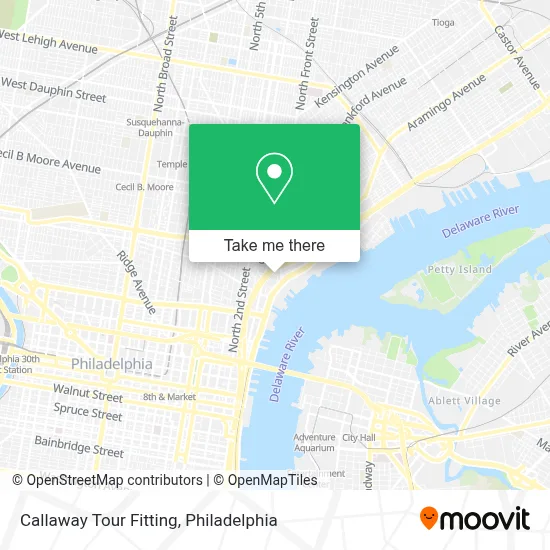 Callaway Tour Fitting map