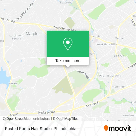 Rusted Roots Hair Studio map