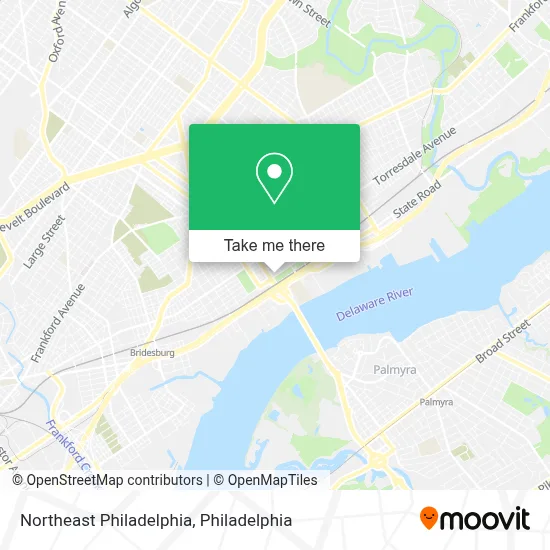 Northeast Philadelphia map