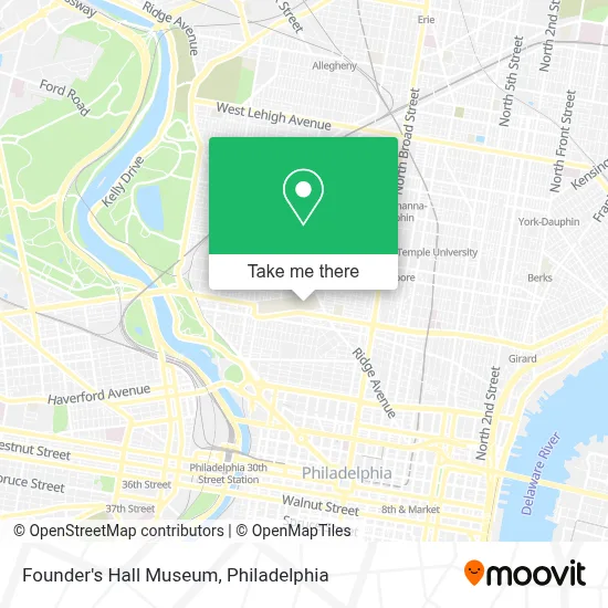 Founder's Hall Museum map