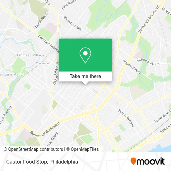 Castor Food Stop map