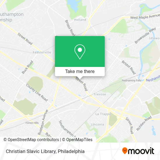 Christian Slavic Library map