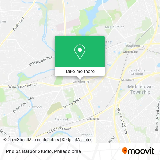 Phelps Barber Studio map