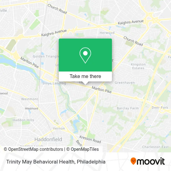 Trinity May Behavioral Health map