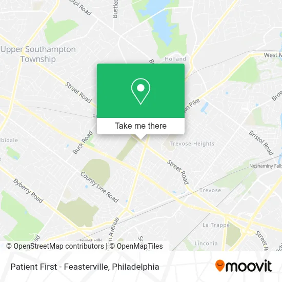 Patient First - Feasterville map