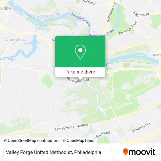 Valley Forge United Methodist map