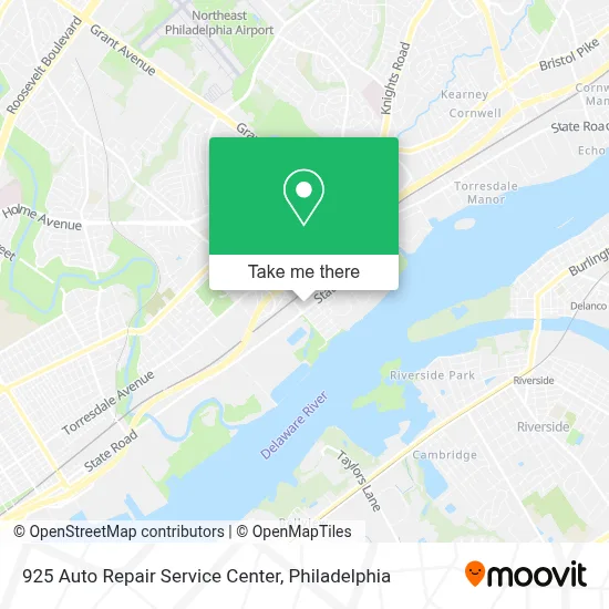 925 Auto Repair Service Center map