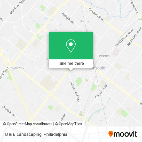 B & B Landscaping map