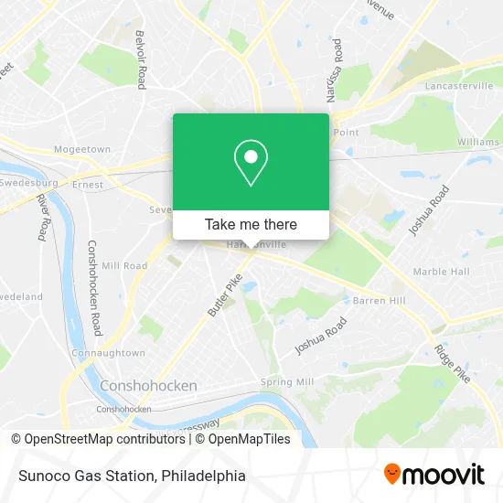 Sunoco Gas Station map