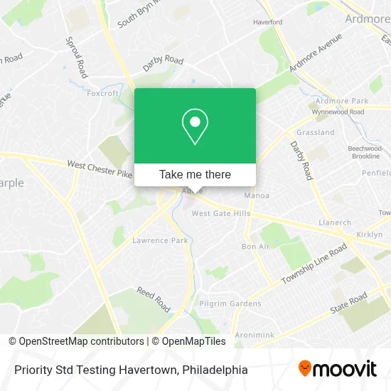 Priority Std Testing Havertown map
