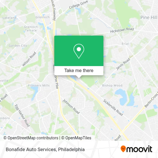 Bonafide Auto Services map