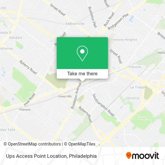 Ups Access Point Location map