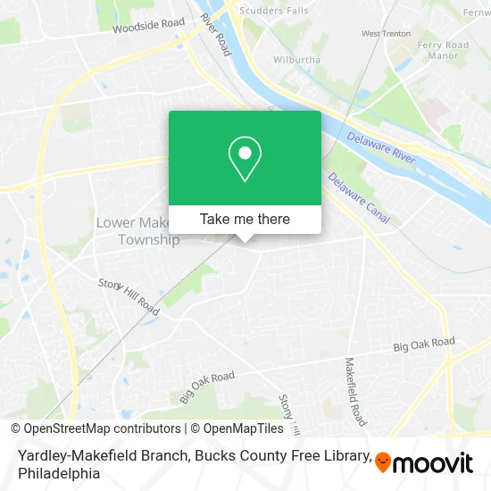 Yardley-Makefield Branch, Bucks County Free Library map