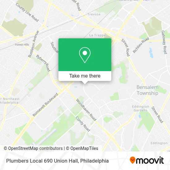Plumbers Local 690 Union Hall map