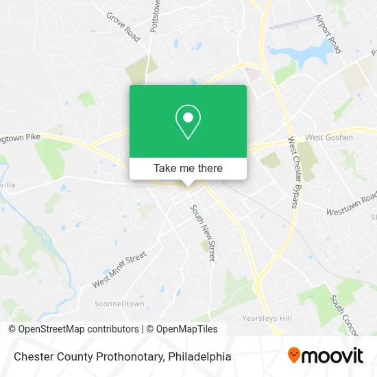 Chester County Prothonotary map
